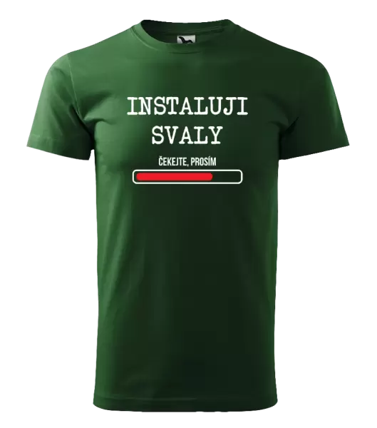 Pánské tričko Instaluji svaly, čekejte prosím