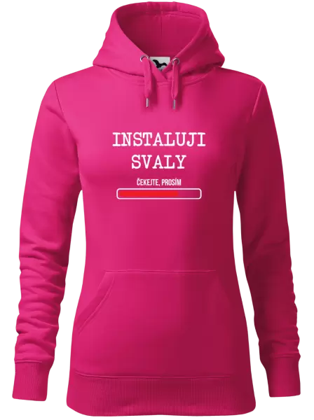 Dámská mikina Instaluji svaly, čekejte prosím