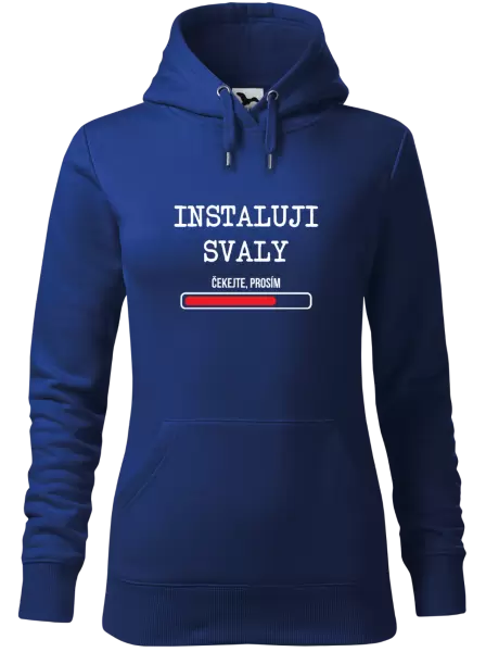 Dámská mikina Instaluji svaly, čekejte prosím