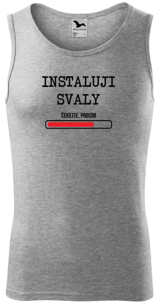 Pánské tílko Instaluji svaly, čekejte prosím