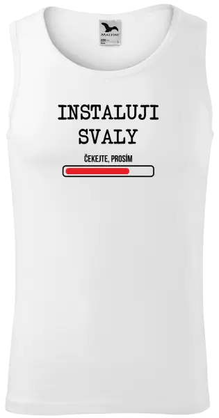 Pánské tílko Instaluji svaly, čekejte prosím