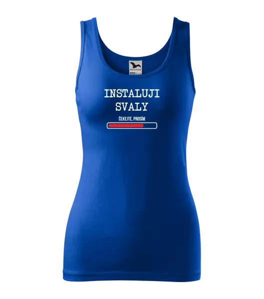 Dámské tílko Instaluji svaly, čekejte prosím