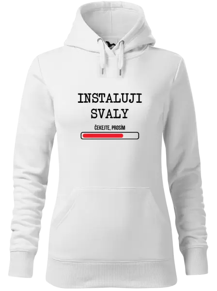 Dámská mikina Instaluji svaly, čekejte prosím