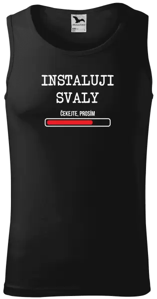 Pánské tílko Instaluji svaly, čekejte prosím