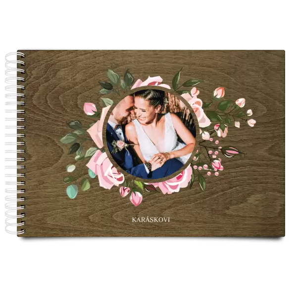 Dřevěné svatební album LENA