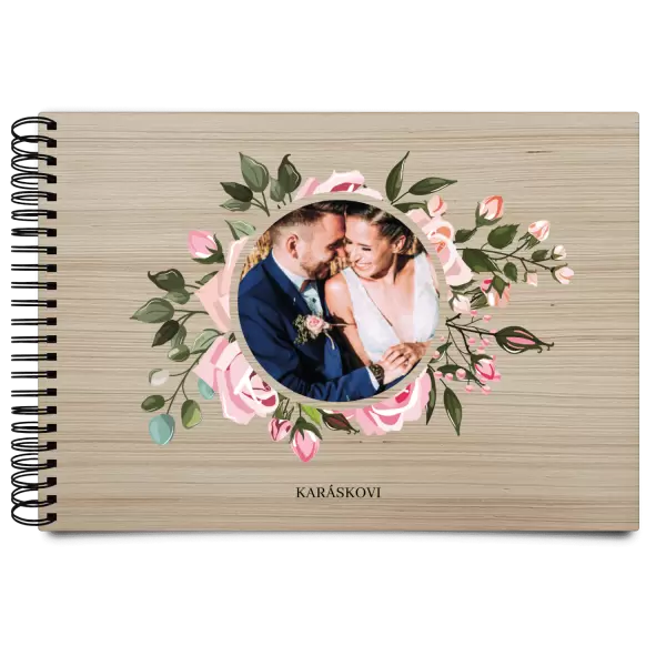 Dřevěné svatební album LENA