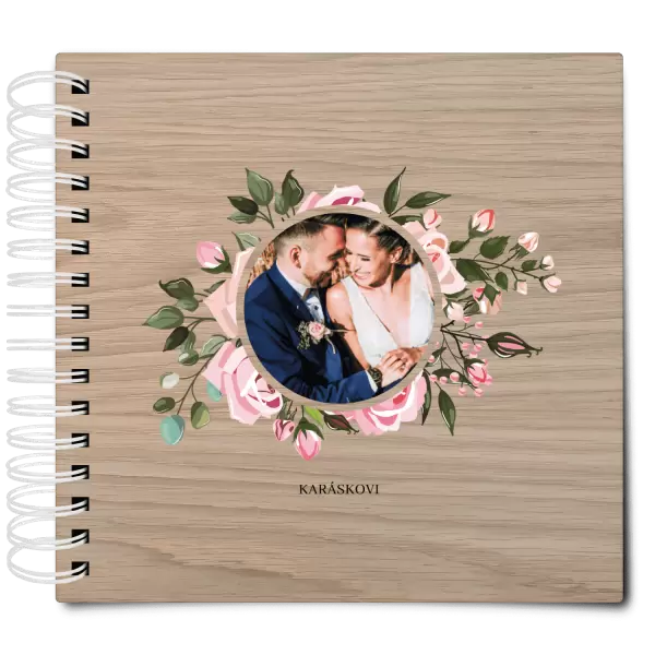 Dřevěné svatební album LENA