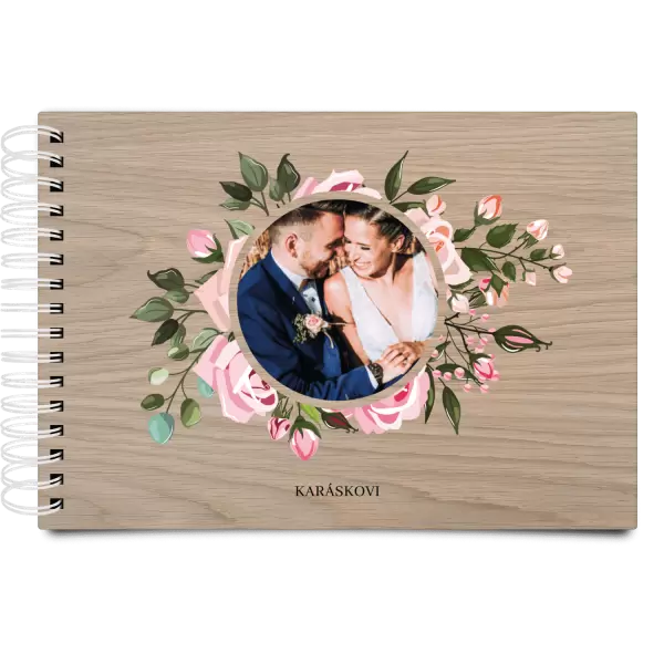 Dřevěné svatební album LENA