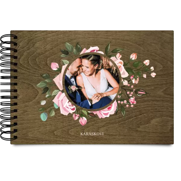Dřevěné svatební album LENA