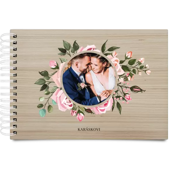 Dřevěné svatební album LENA