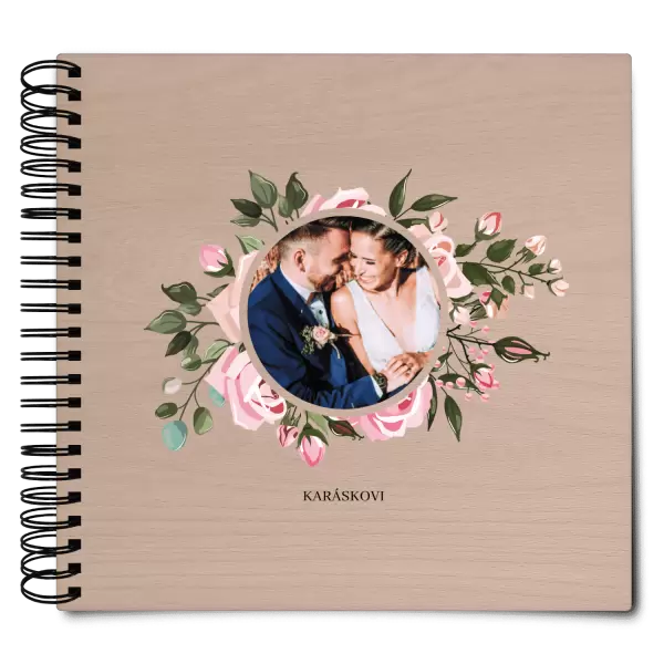 Dřevěné svatební album LENA