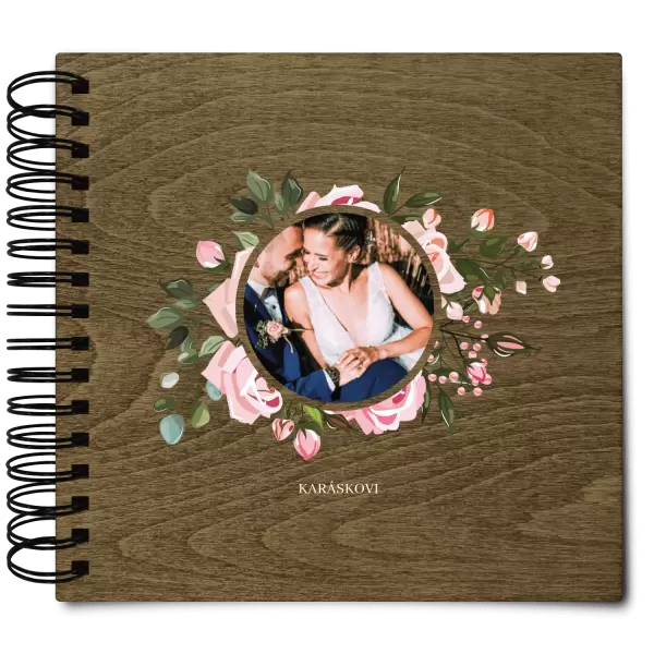 Dřevěné svatební album LENA