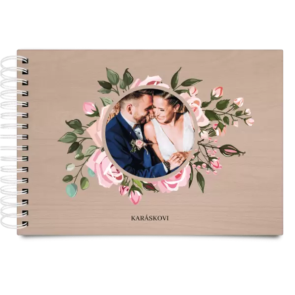 Dřevěné svatební album LENA