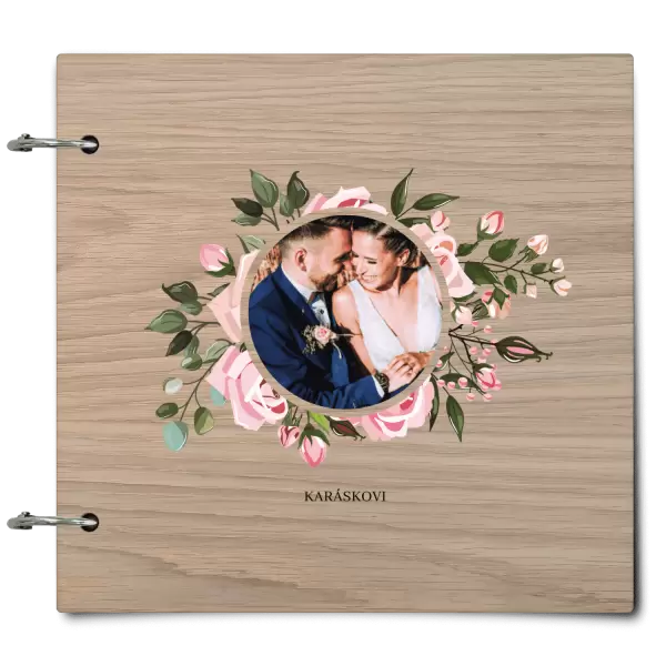 Dřevěné svatební album LENA