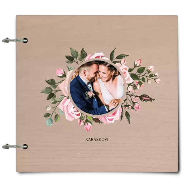Dřevěné svatební album LENA