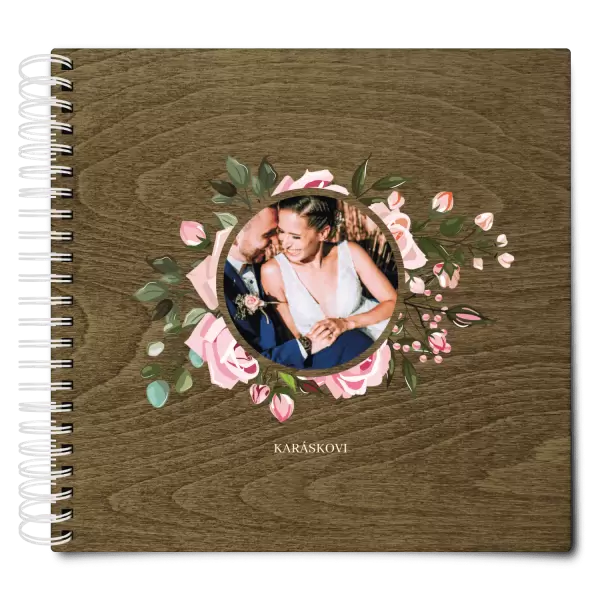 Dřevěné svatební album LENA