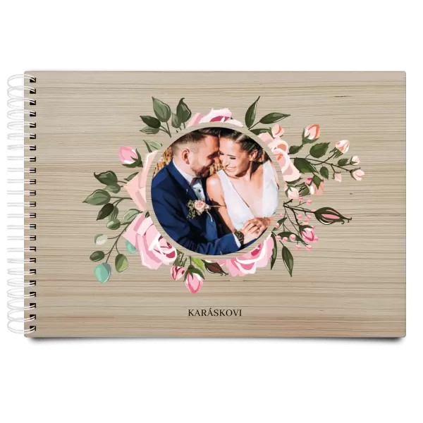 Dřevěné svatební album LENA