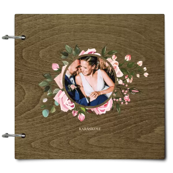 Dřevěné svatební album LENA