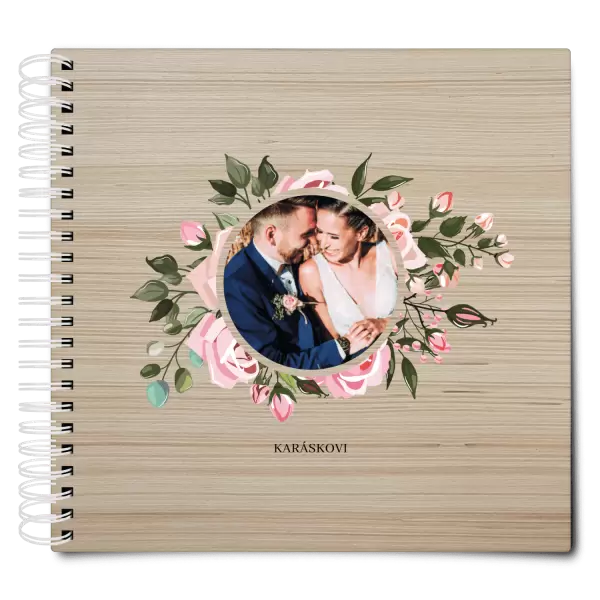 Dřevěné svatební album LENA