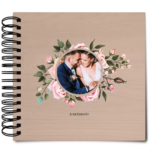 Dřevěné svatební album LENA
