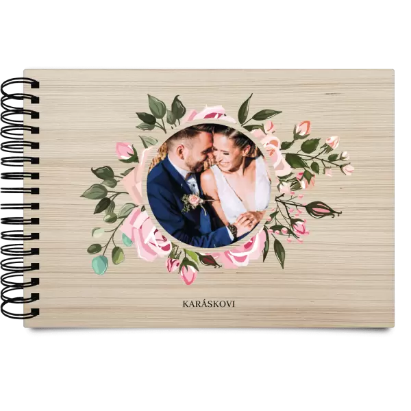 Dřevěné svatební album LENA
