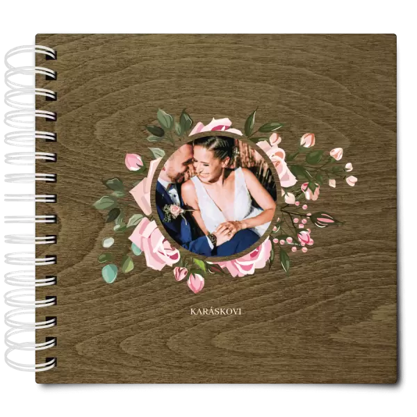 Dřevěné svatební album LENA