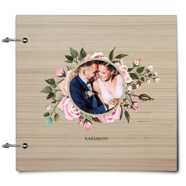 Dřevěné svatební album LENA