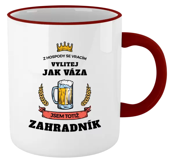 Hrnek Z hospody se vracím - Zahradník