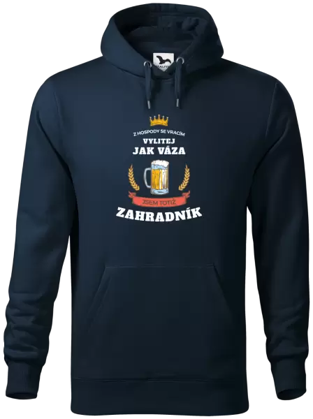 Pánská mikina Z hospody se vracím - Zahradník