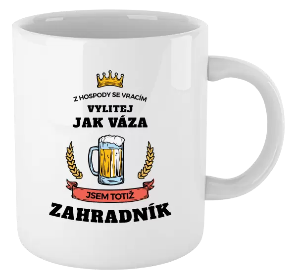 Hrnek Z hospody se vracím - Zahradník