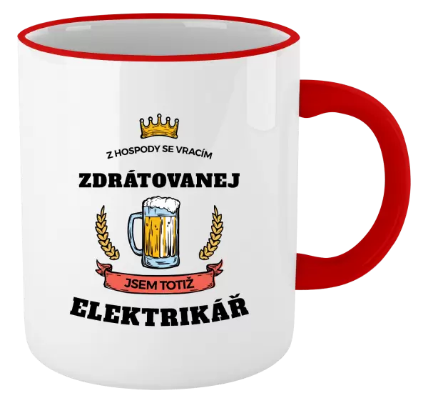 Hrnek Z hospody se vracím - Elektrikář