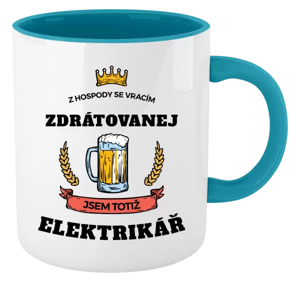 Hrnek Z hospody se vracím - Elektrikář