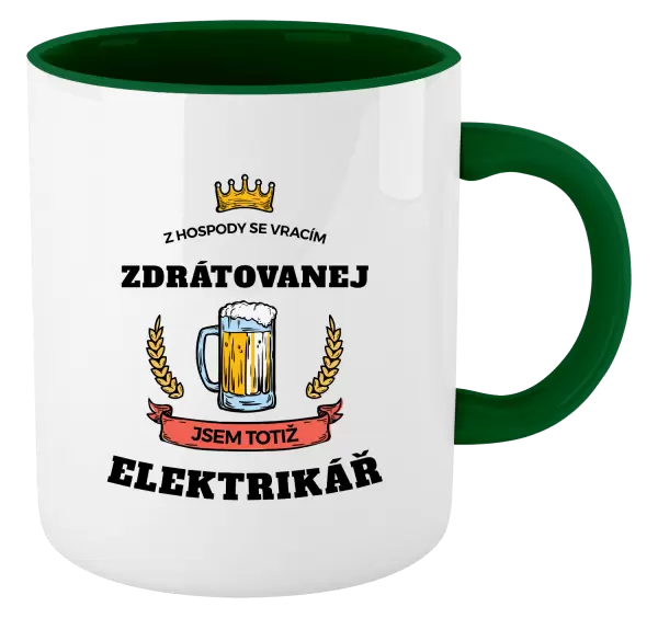Hrnek Z hospody se vracím - Elektrikář