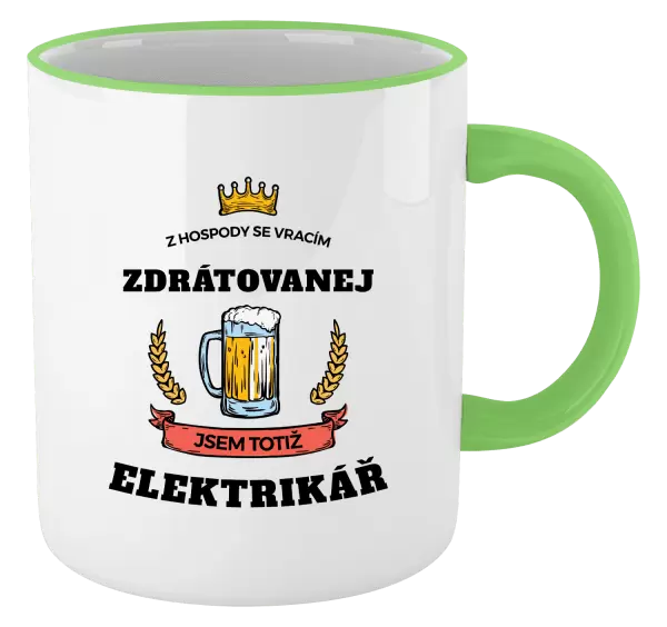 Hrnek Z hospody se vracím - Elektrikář