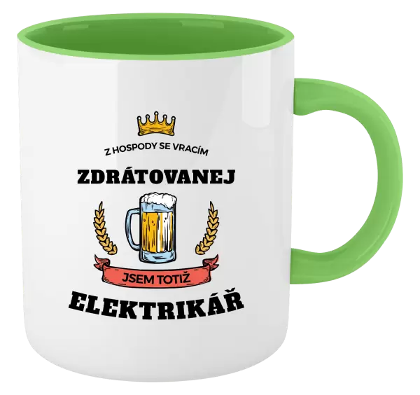 Hrnek Z hospody se vracím - Elektrikář
