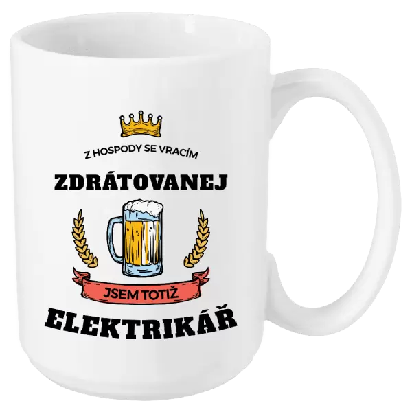 Hrnek Z hospody se vracím - Elektrikář