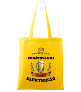 Látková taška Z hospody se vracím - Elektrikář