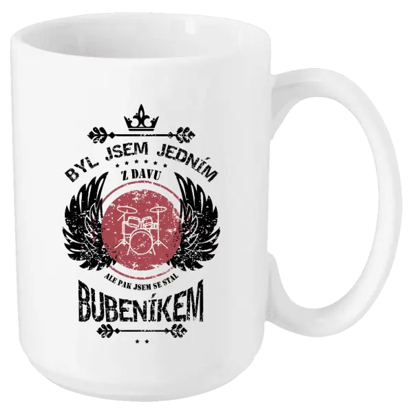 Hrnek Byl jsem jedním z davu, ale pak jsem se stal bubeníkem
