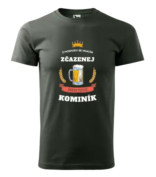 Pánské tričko Z hospody se vracím - Kominík