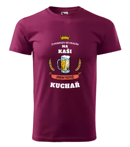 Pánské tričko Z hospody se vracím - Kuchař