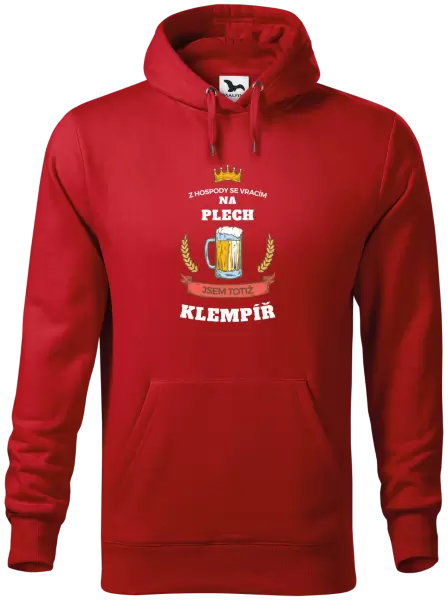 Pánská mikina Z hospody se vracím - Klempíř