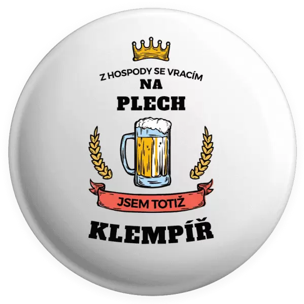 Placka Z hospody se vracím - Klempíř