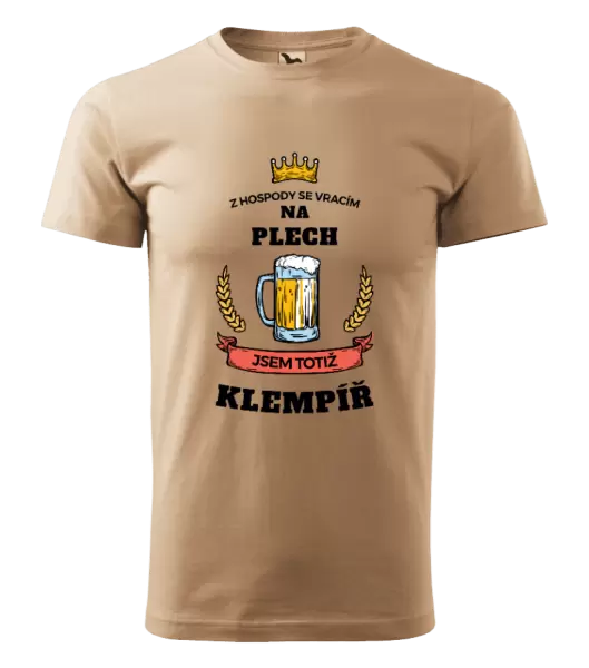 Pánské tričko Z hospody se vracím - Klempíř