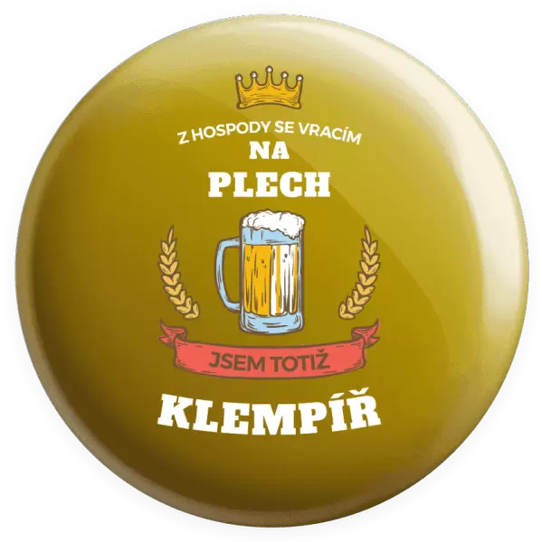 Placka Z hospody se vracím - Klempíř