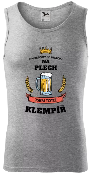 Pánské tílko Z hospody se vracím - Klempíř