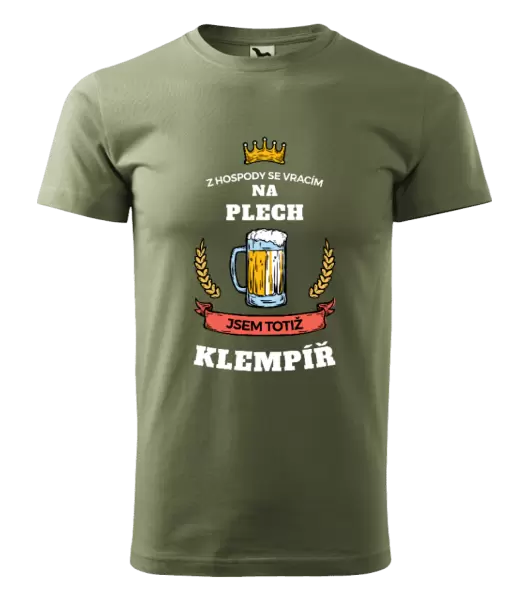 Pánské tričko Z hospody se vracím - Klempíř
