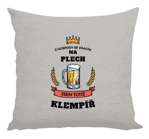 Polštář Z hospody se vracím - Klempíř