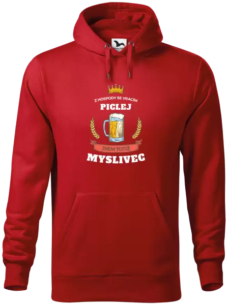 Pánská mikina Z hospody se vracím - Myslivec