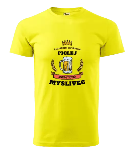 Pánské tričko Z hospody se vracím - Myslivec
