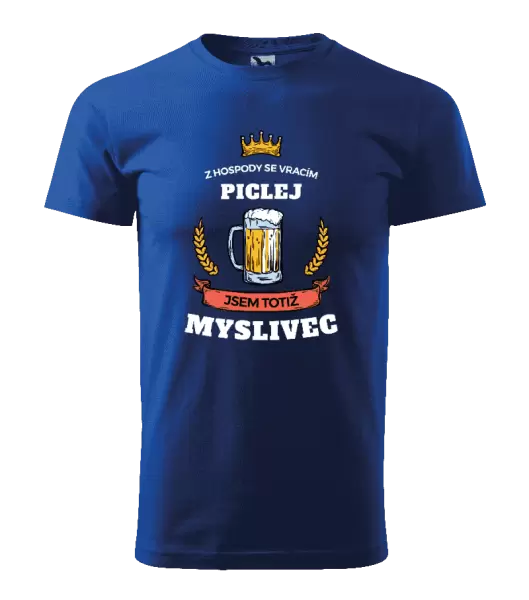 Pánské tričko Z hospody se vracím - Myslivec